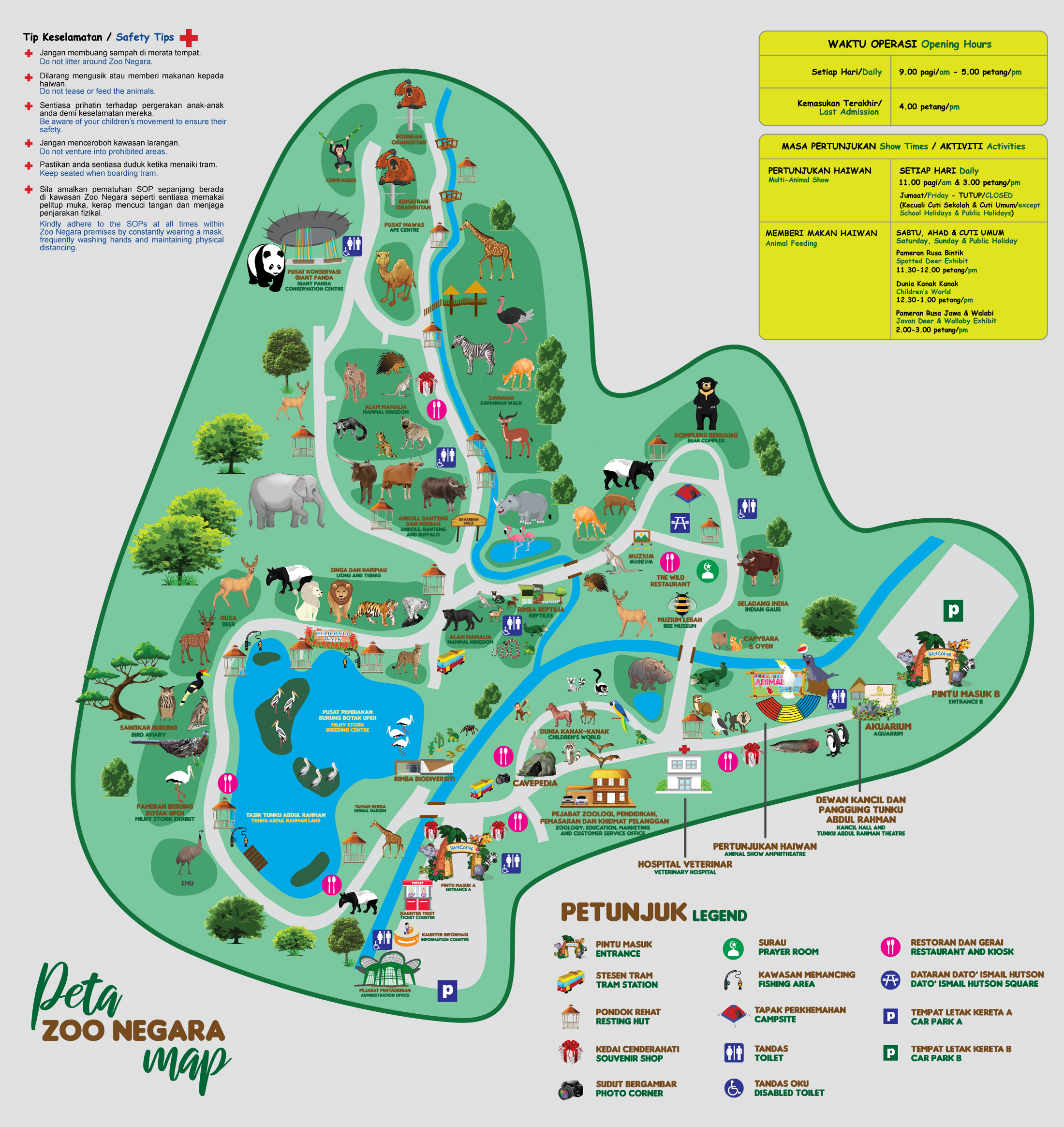 Zoo Negara Zoo Map